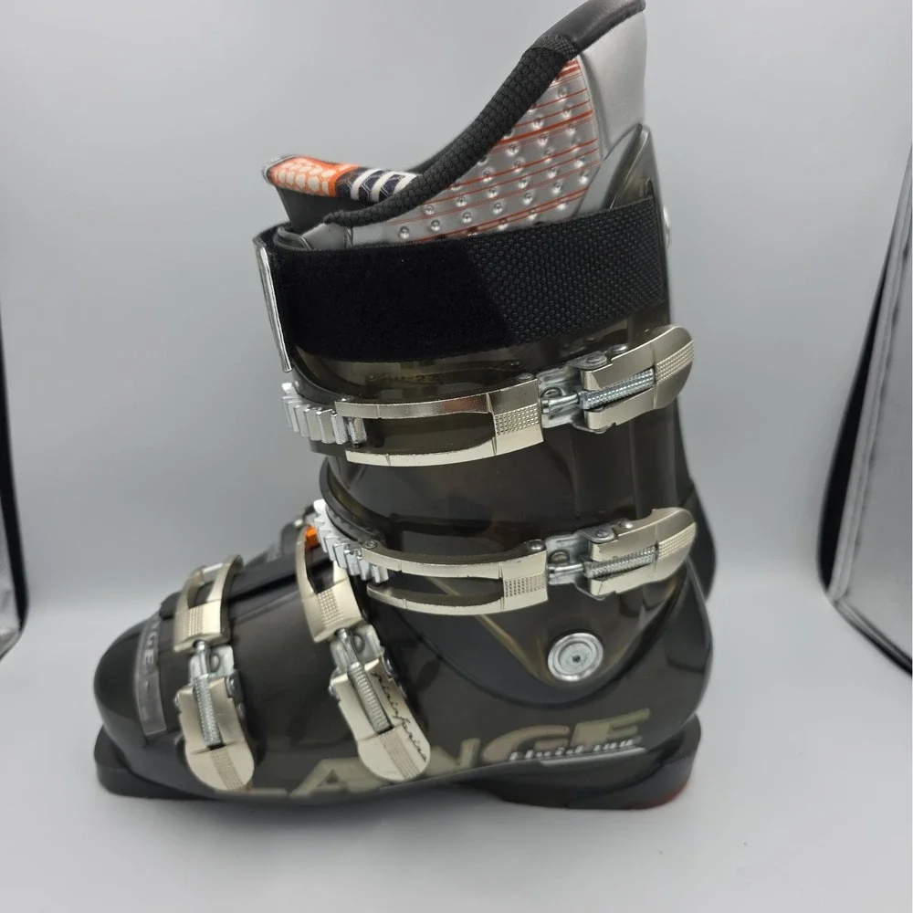 Lange Fluid 100 Red Downhill Ski Boots Men's Size Mondo 26-26.5